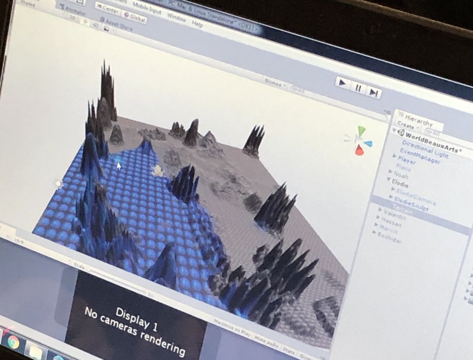 Création de l'environnement 3D virtuel du jeu 